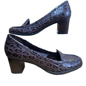 Women’s size 7 1/2 Bandolino brown chunk block, heel shoe